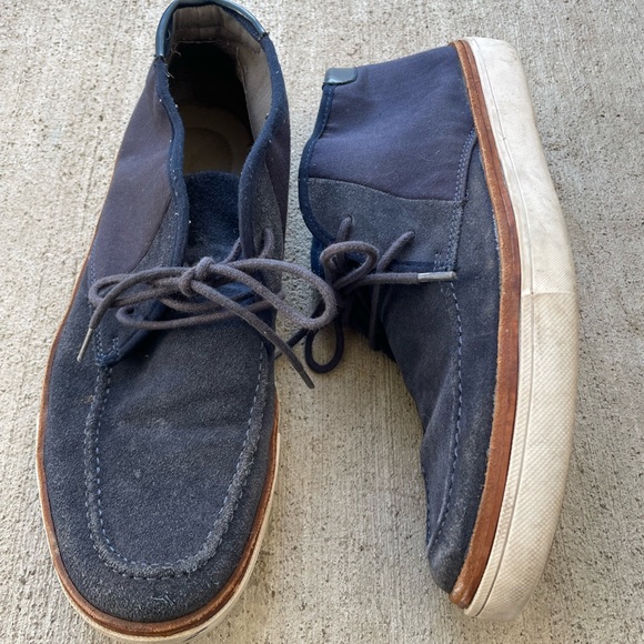 Calvin Klein Jake Blue Suede Lace up loafers Size 9 - Picture 2 of 10